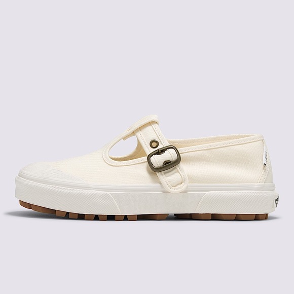 Vans Mary Jane Canvas Shoes Marshmallow White Lug Sole Sneakers Women’s Size 6.5 - Picture 4 of 5